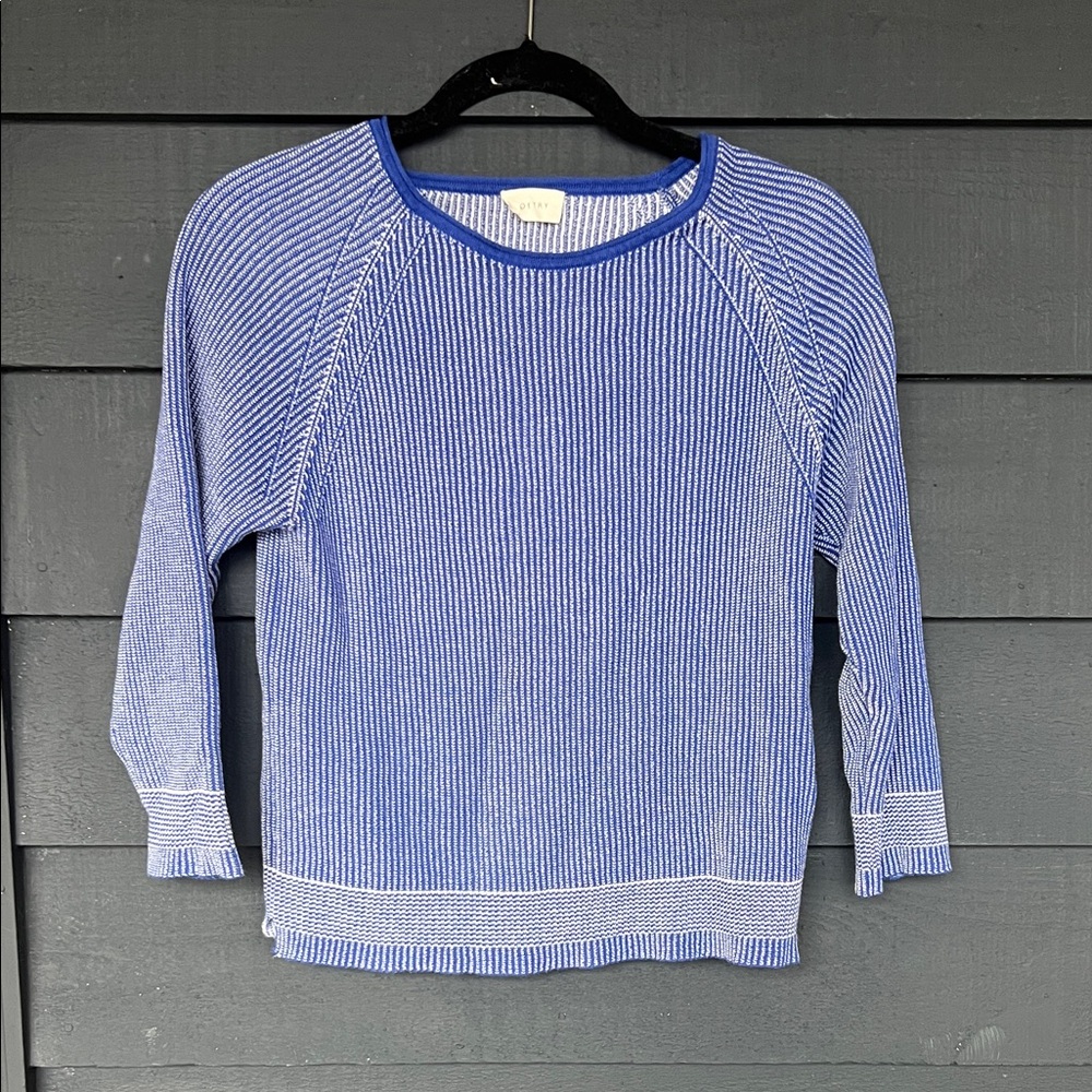 Poetry Organic Cotton Blue Striped Sweater